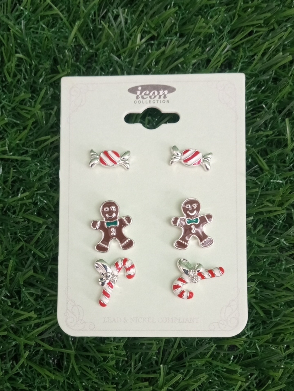 🎁 Icon Christmas Candy Earring Set